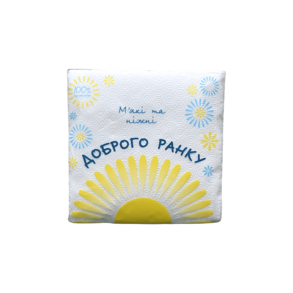 Серветки паперові 24 "Доброго Ранку" 100шт 1ш білі